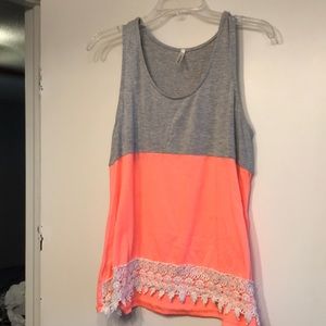 Lace trim tank